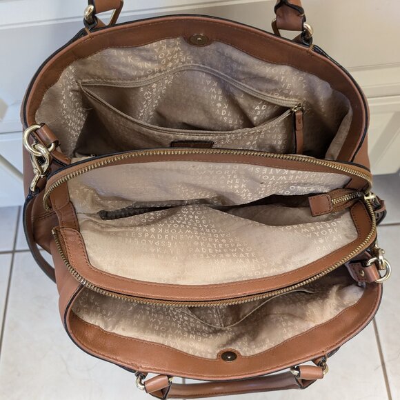 Medium Chocolate Brown Leather Kate Spade Satchel - Picture 2 of 2